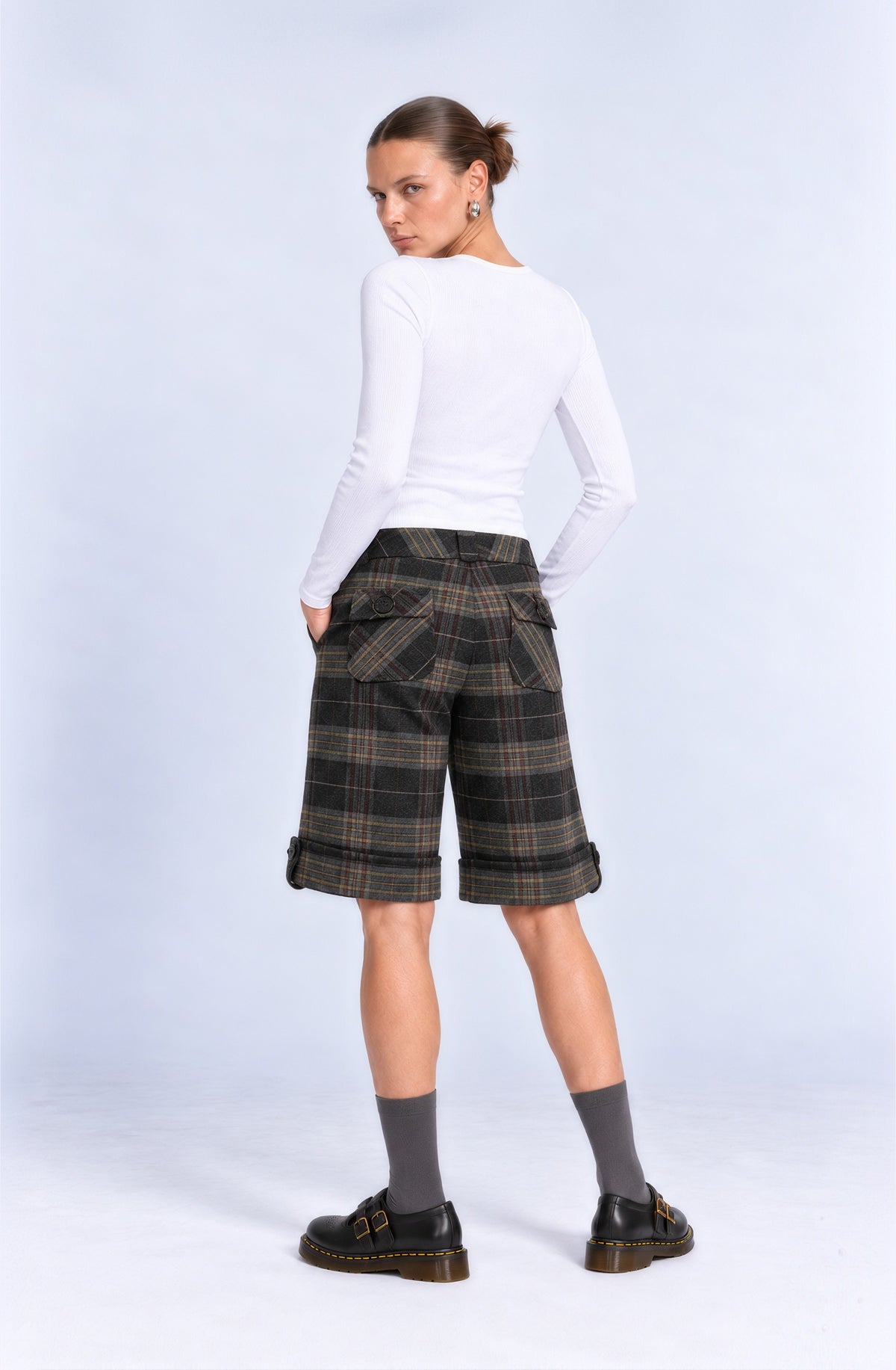 Plaid Pattern Woven Short