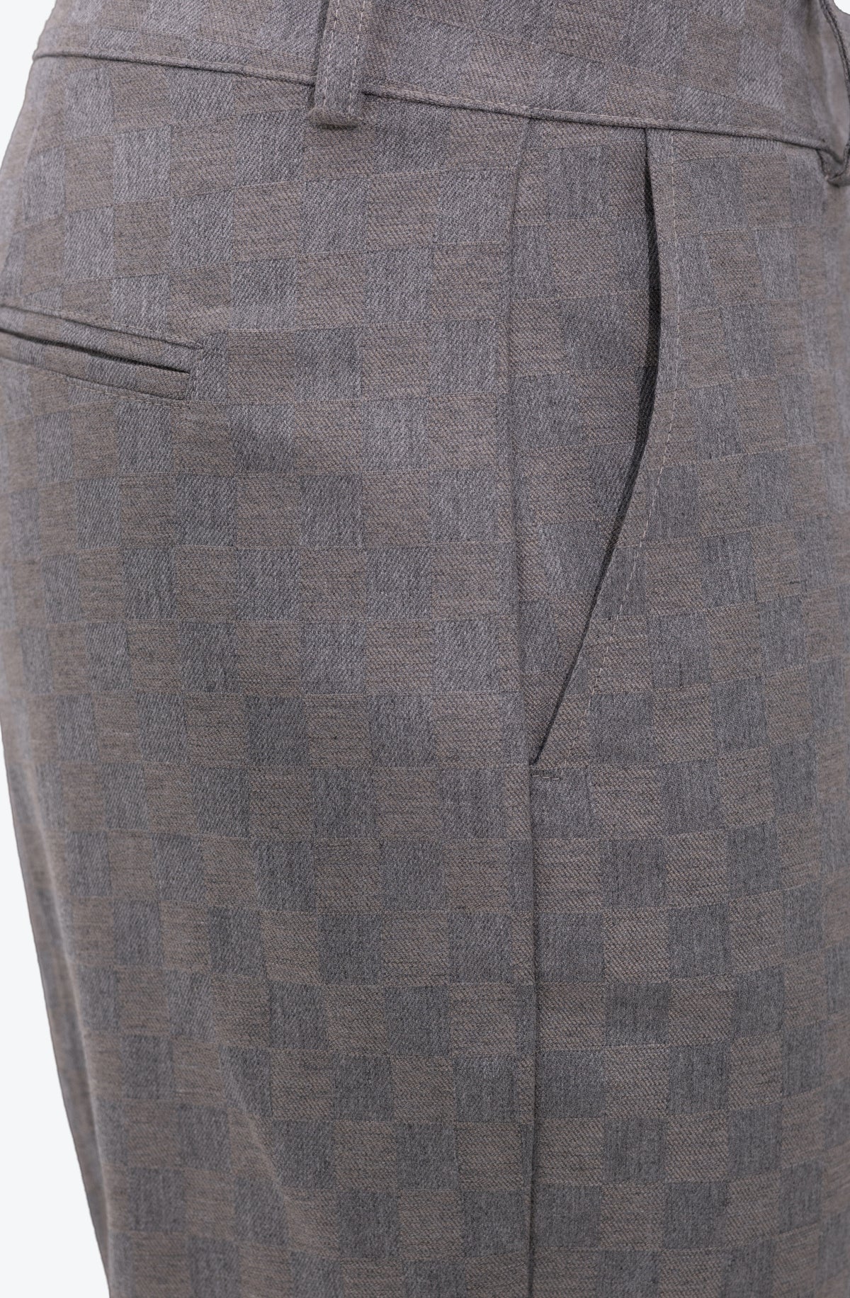 Checkered Woven Trousers