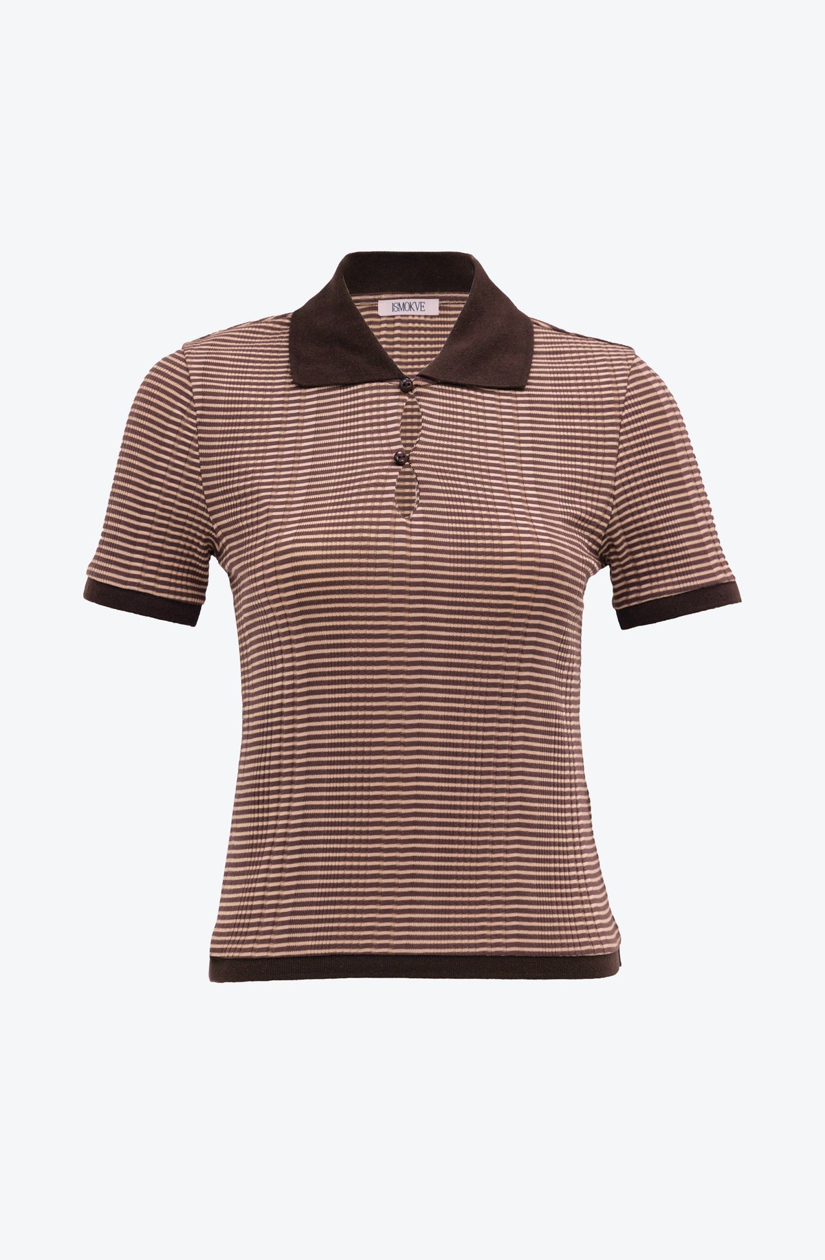 Striped T-shirt in Beige-Brown
