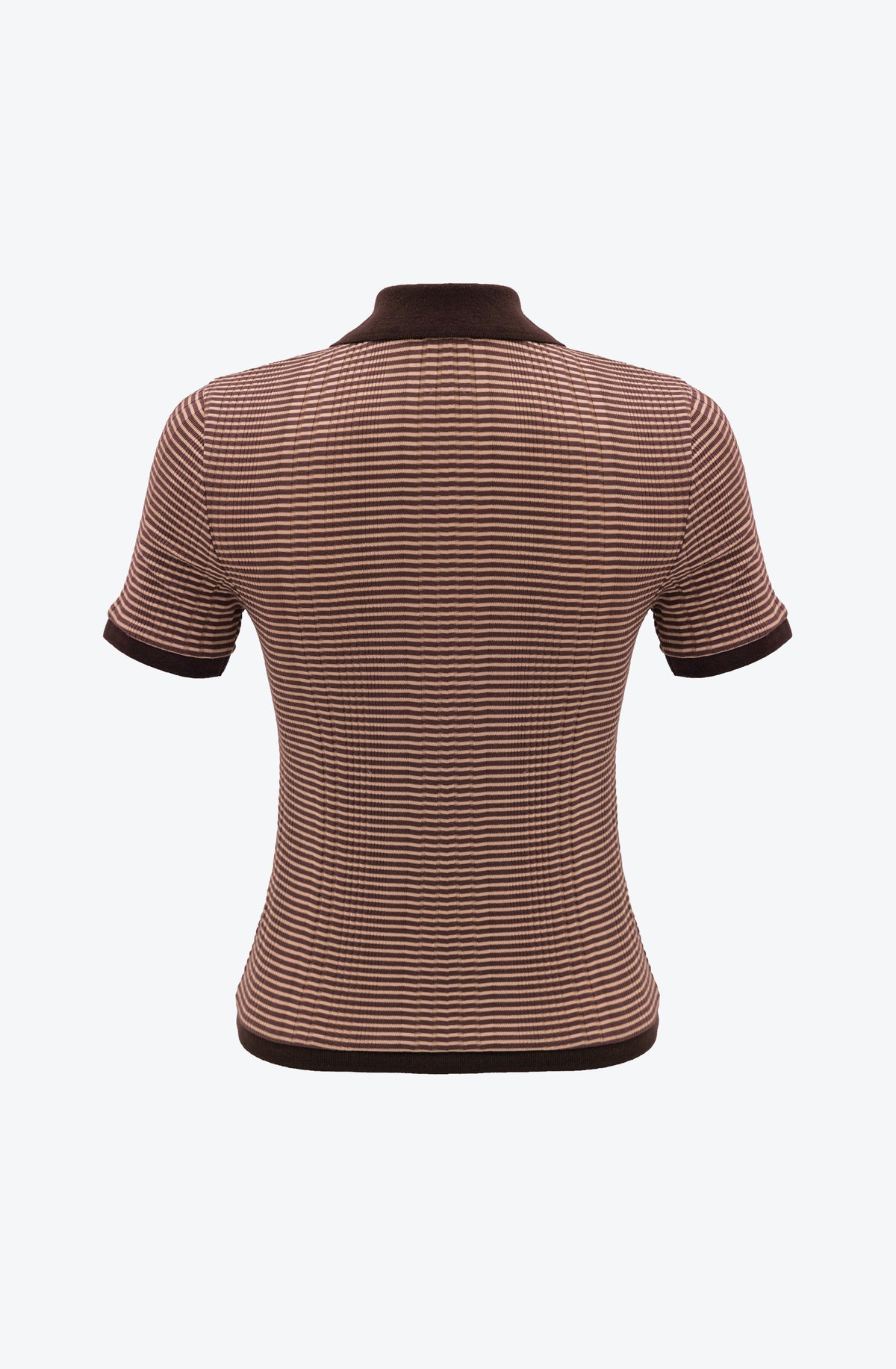 Striped T-shirt in Beige-Brown