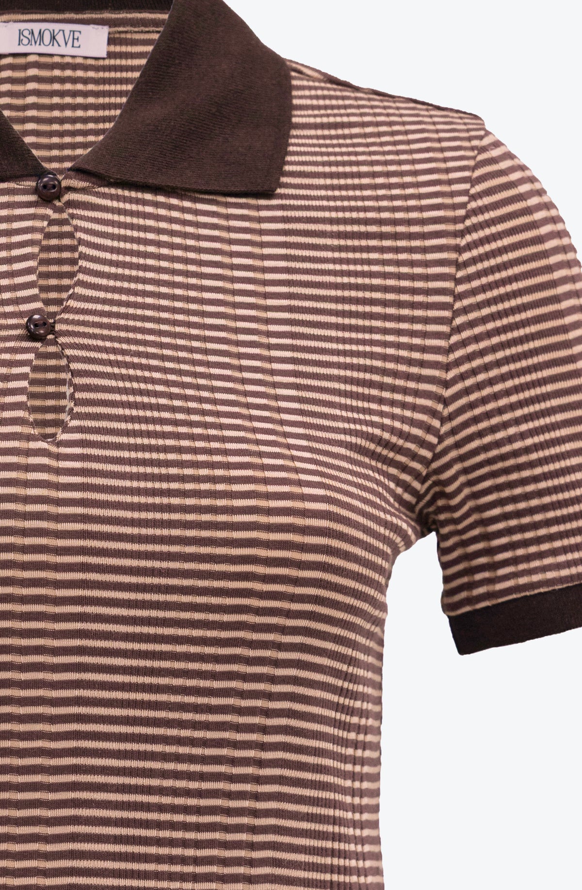 Striped T-shirt in Beige-Brown