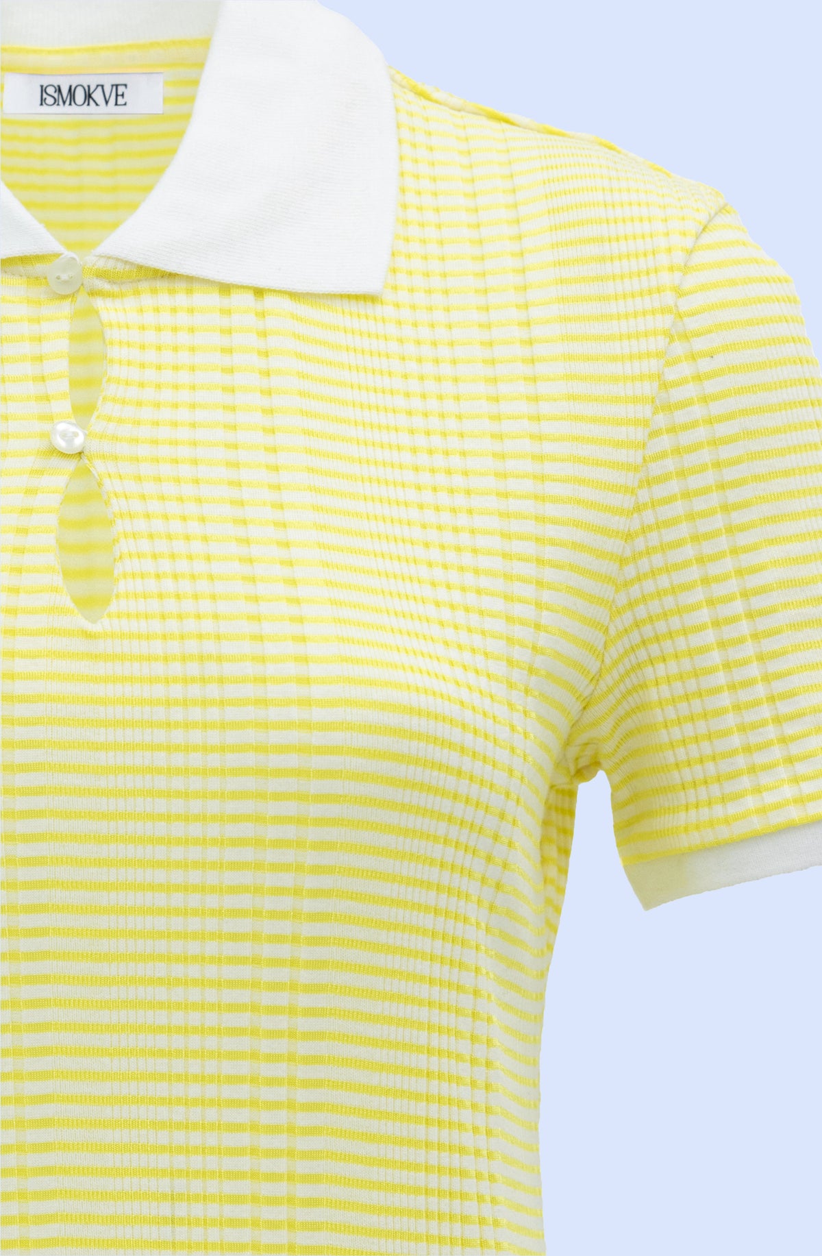 Striped T-shirt in Ecru-Yellow