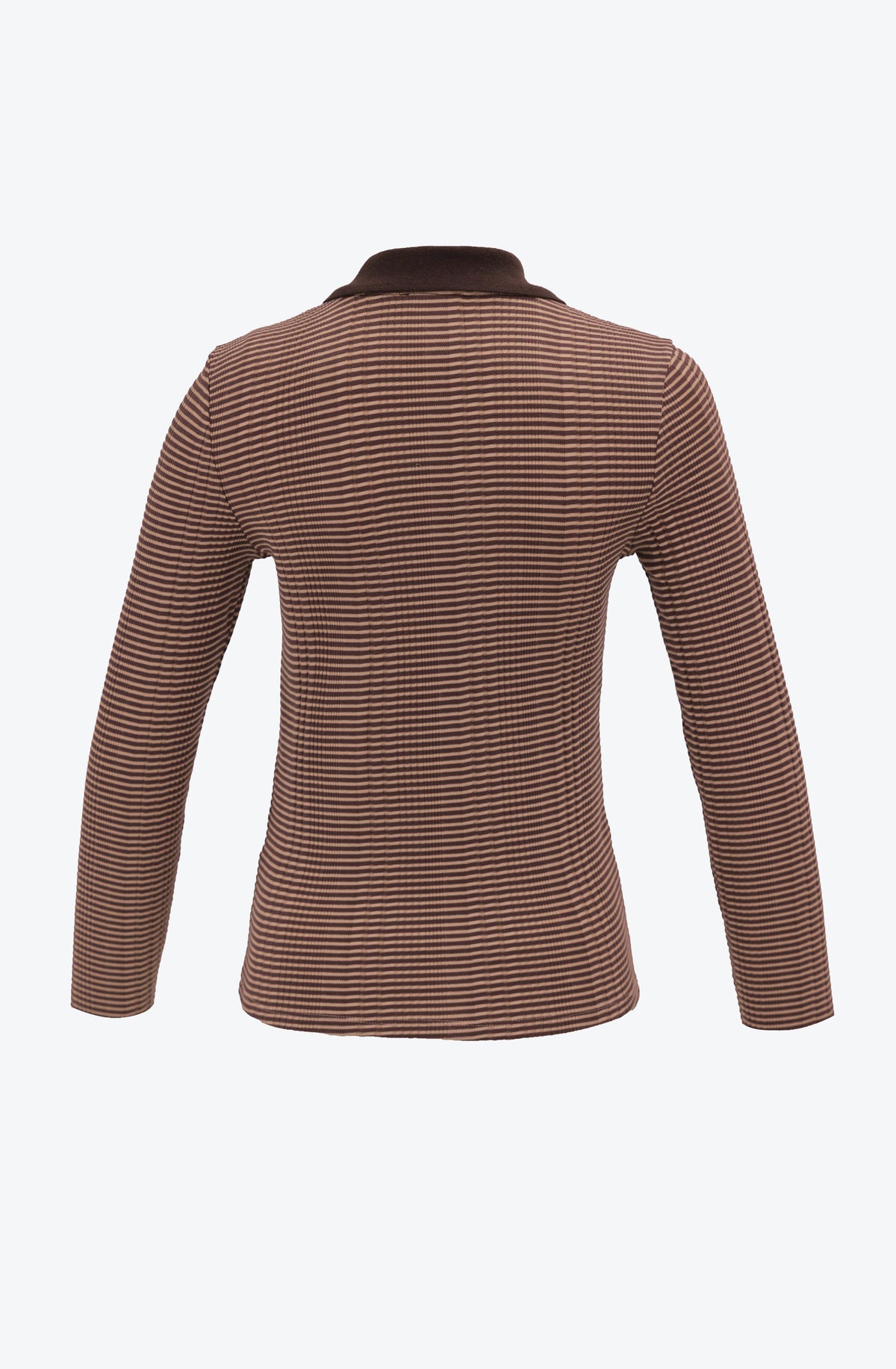 Striped Blouse in Beige-Brown