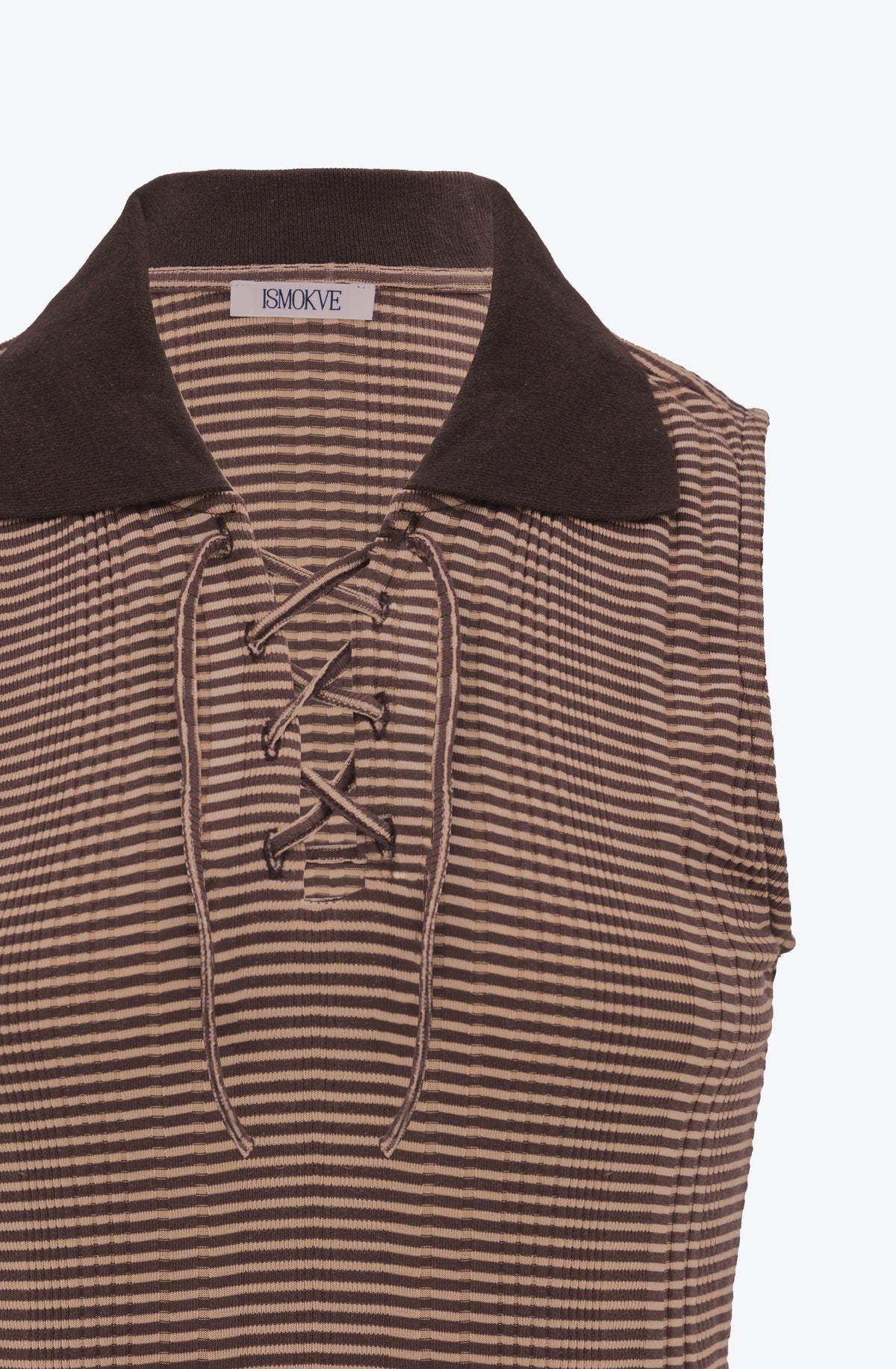 Striped Tank Top in Beige-Brown