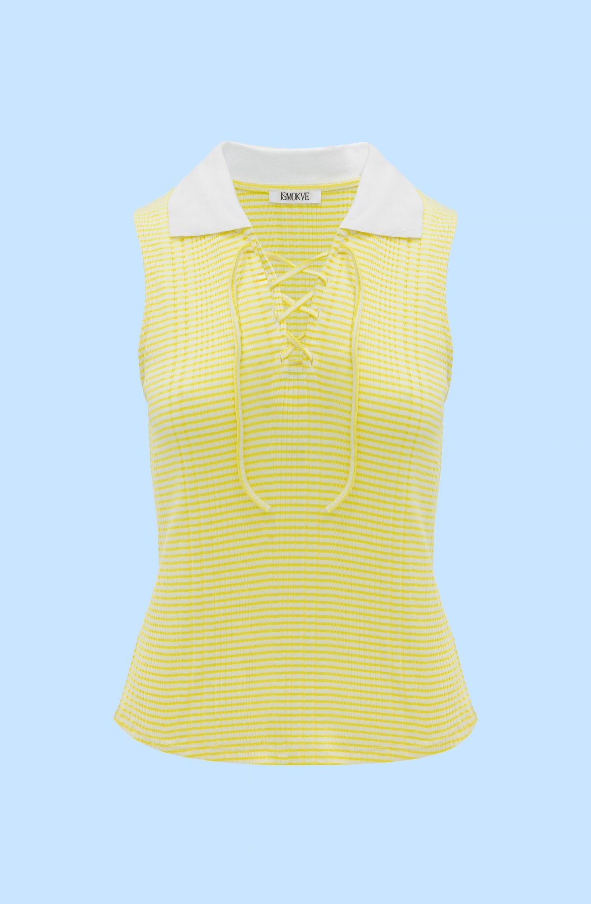 Striped Tank Top in Ecru-Yellow
