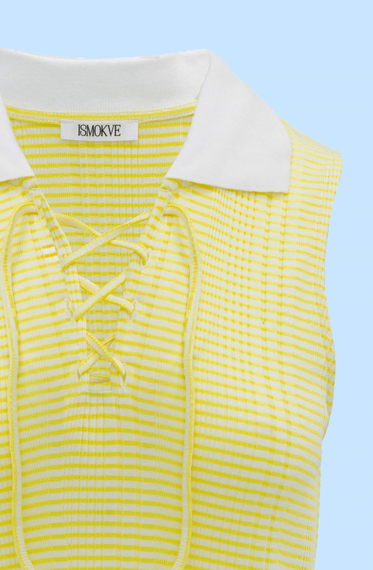 Striped Tank Top in Ecru-Yellow
