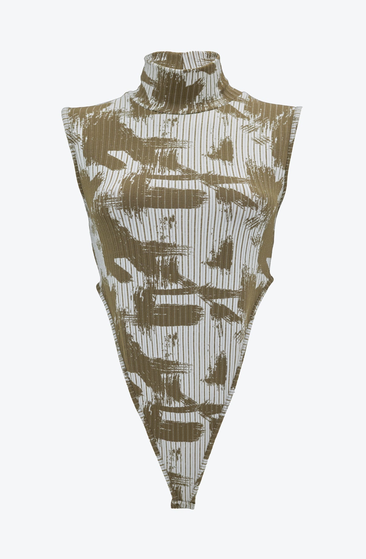 Patterned Turtleneck Bodysuit