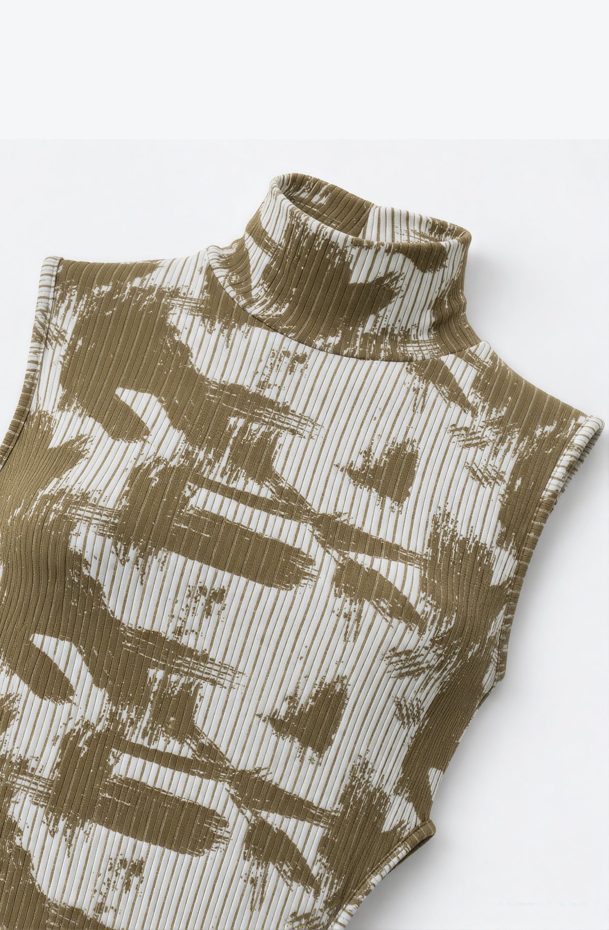 Patterned Turtleneck Bodysuit