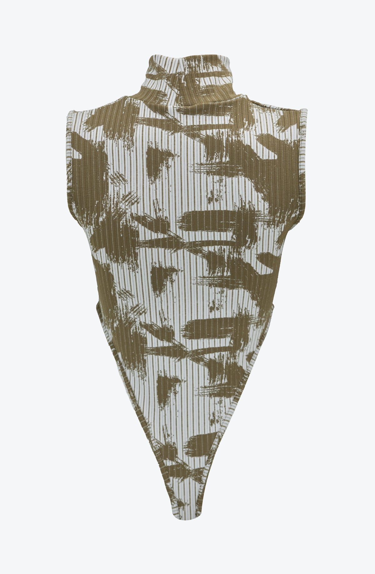 Patterned Turtleneck Bodysuit